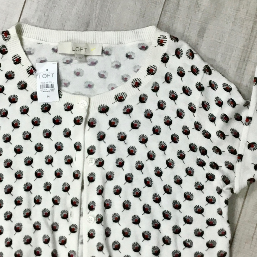 Ann Taylor LOFT cream cardigan SZ M NWT